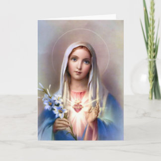 Immaculate heart of Mary card