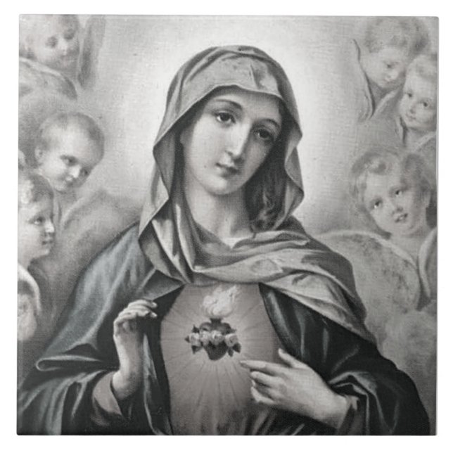 Immaculate Heart of Mary Ceramic Tile (Front)
