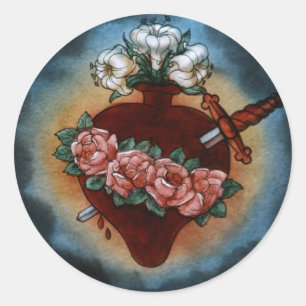 Immaculate Heart Of Mary Classic Round Sticker