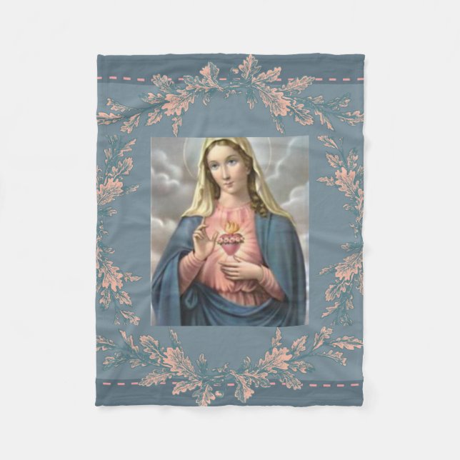 Immaculate Heart of Mary Fleece Blanket (Front)