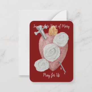 Immaculate Heart of Mary Holy Card - Set of 10