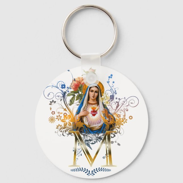 Immaculate Heart of Mary Keychain (Front)