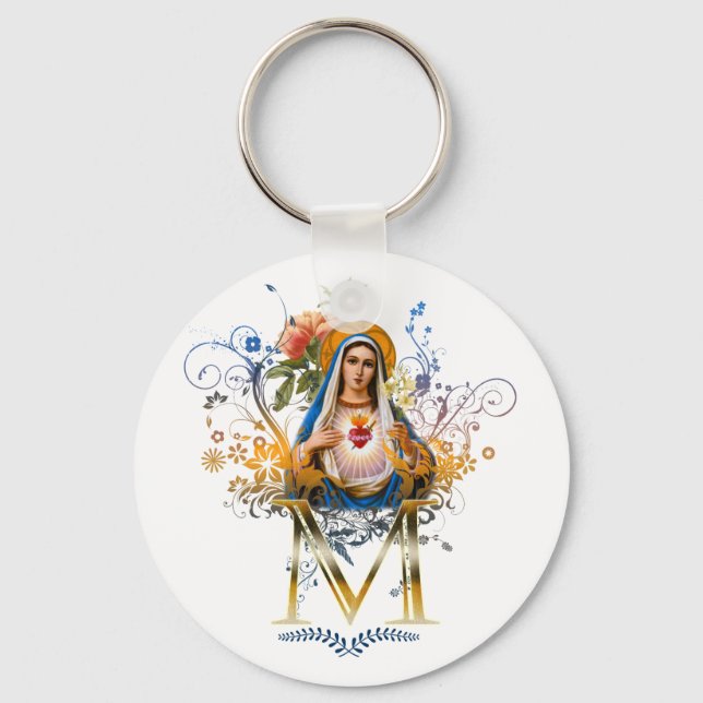 Immaculate Heart of Mary Keychain (Front)
