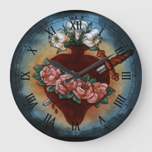 Immaculate Heart Of Mary Large Clock