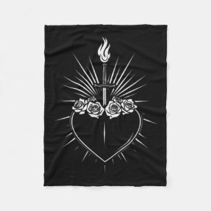 Immaculate Heart Of Mary Men Women Catholic Virgin Fleece Blanket