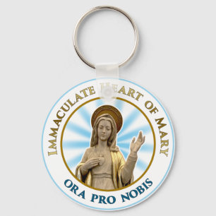 Immaculate Heart of Mary Ora Pro Nobis Keychain