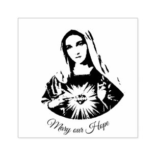 Immaculate Heart of Mary  our Hope Rubber Stamp