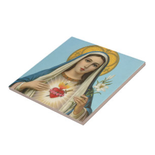 Immaculate Heart of Mary Our Lady religious image Tile