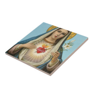 Immaculate Heart of Mary Our Lady religious image Tile