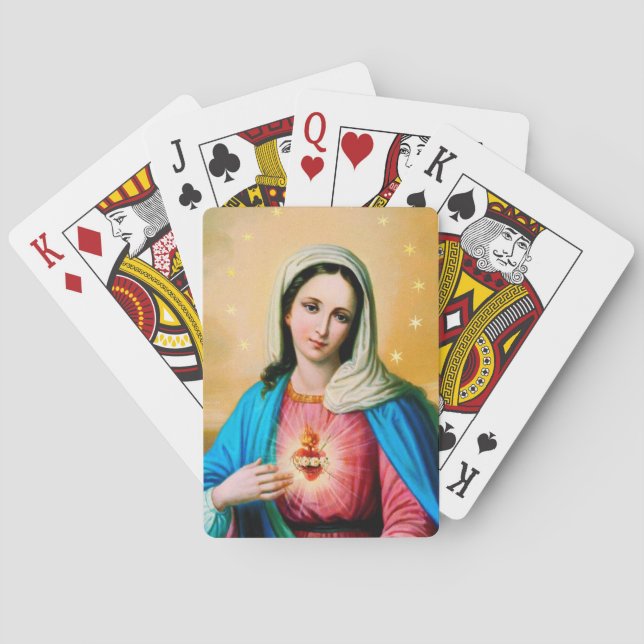 Immaculate Heart of Mary Playing Cards (Back)