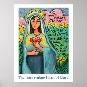 Immaculate Heart of Mary Poster, 18x24" Poster
