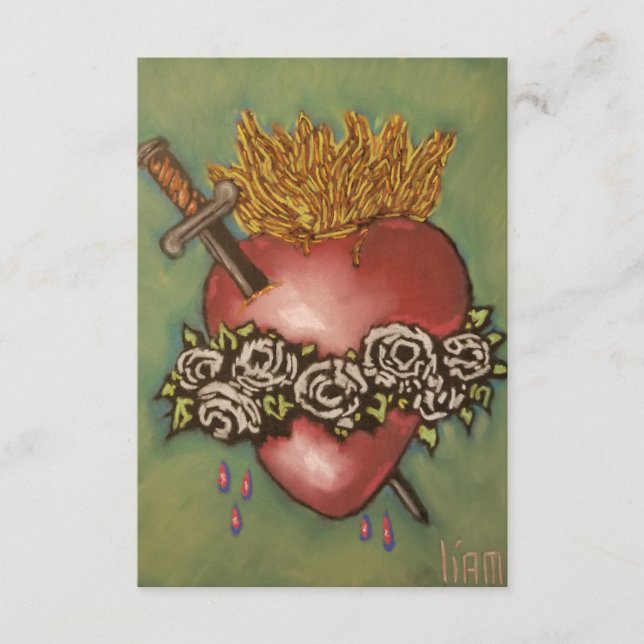 Immaculate Heart of Mary Prayer Card (Front)