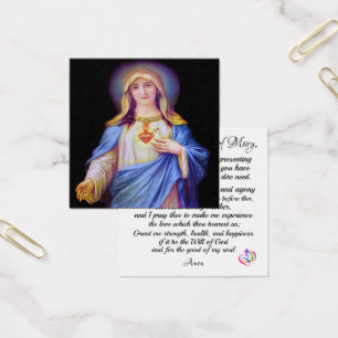 Immaculate Heart of Mary Prayer Card