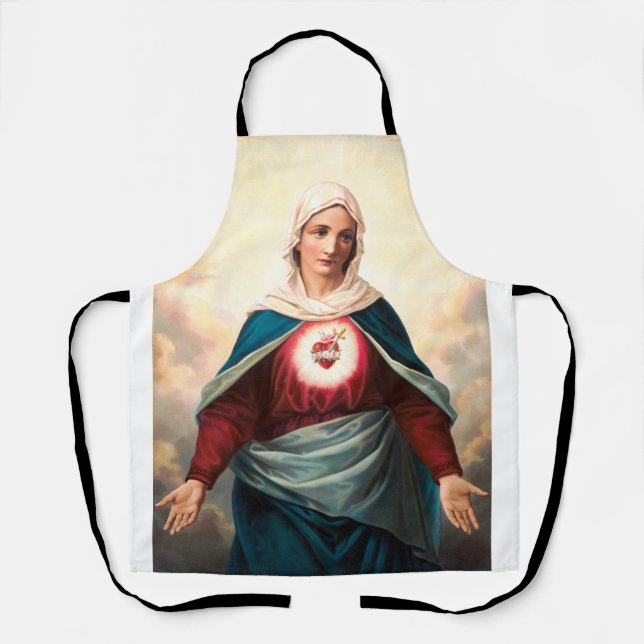 Immaculate Heart Of Mary Sacred Art Apron (Front)