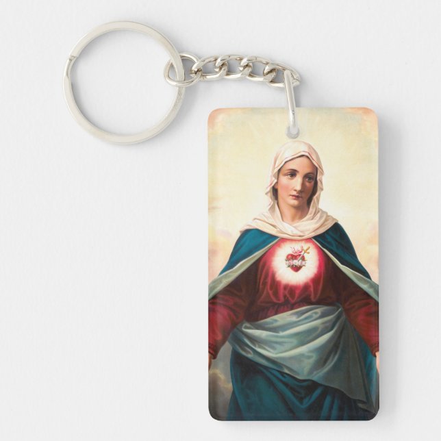 Immaculate Heart Of Mary Sacred Art Keychain (Front)