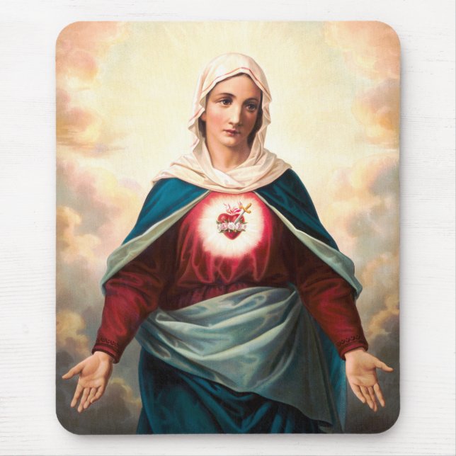 Immaculate Heart Of Mary Sacred Art Mouse Pad (Front)