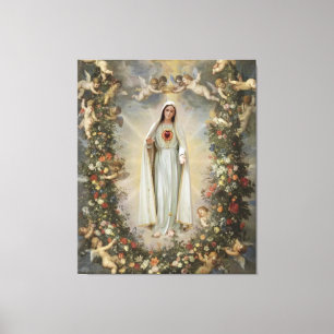 Immaculate Heart of Mary, Virgin Mary  Canvas Print