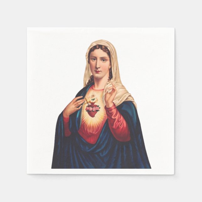 Immaculate Heart of Virgin Mary Napkin (Front)