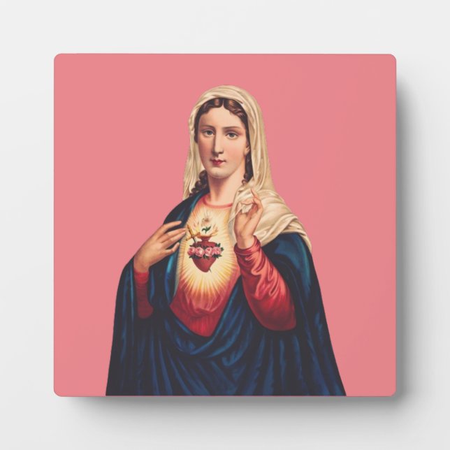 Immaculate Heart of Virgin Mary Plaque (Front)