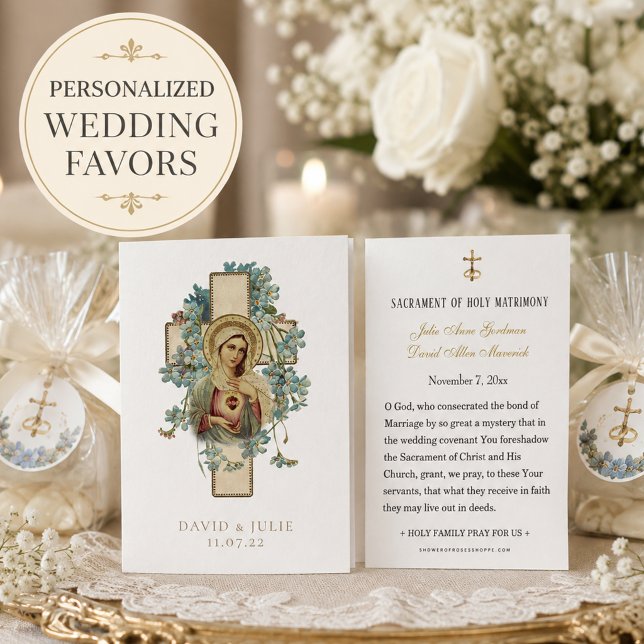Immaculate Mary Catholic Wedding Prayer Card (Creator Uploaded)