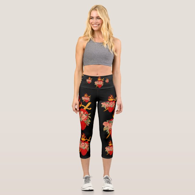 Immaculé Heart Capri Leggings (Recto)