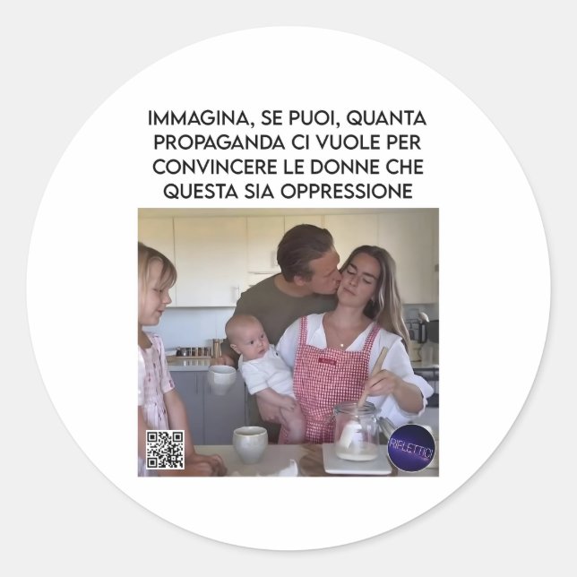 immagina classic round sticker (Front)