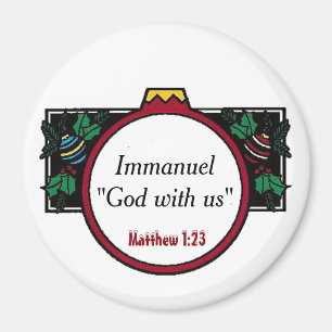 Immanuel God with us Christmas Customize It Magnet