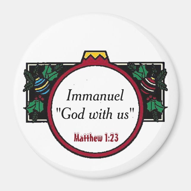 Immanuel God with us Christmas Customize It Magnet (Front)