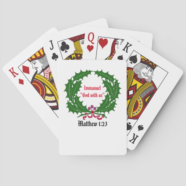 Immanuel God with us Customize It Playing Cards (Back)