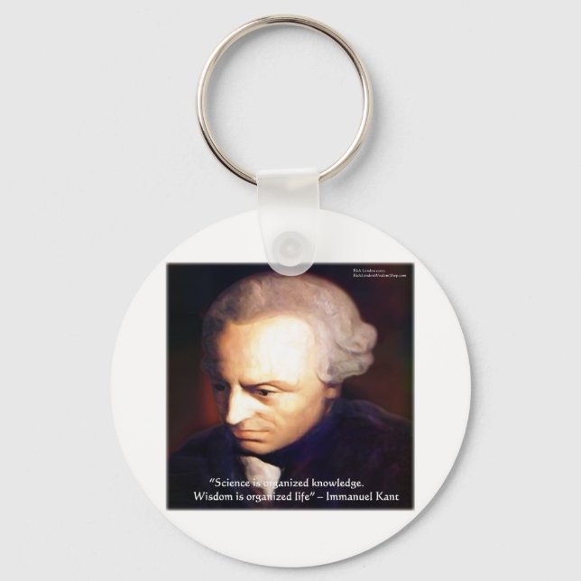 Immanuel Kant Science Vs Knowledge Quote Gifts Keychain (Front)