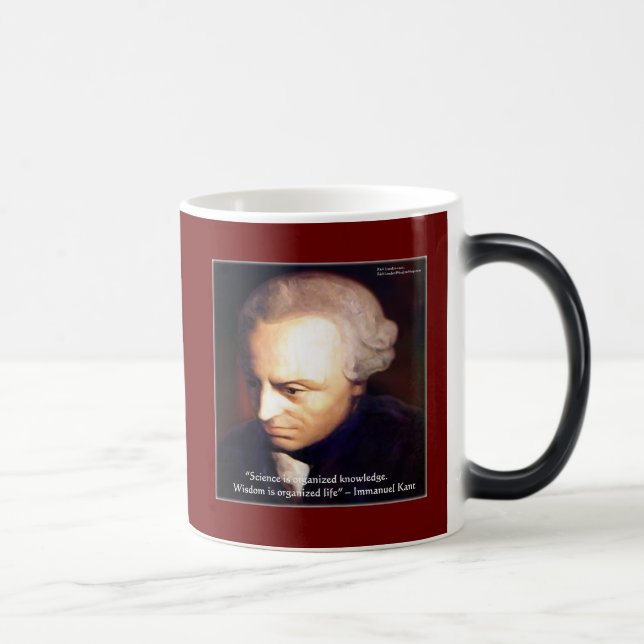 Immanuel Kant Science Vs Knowledge Quote Gifts Magic Mug (Right)