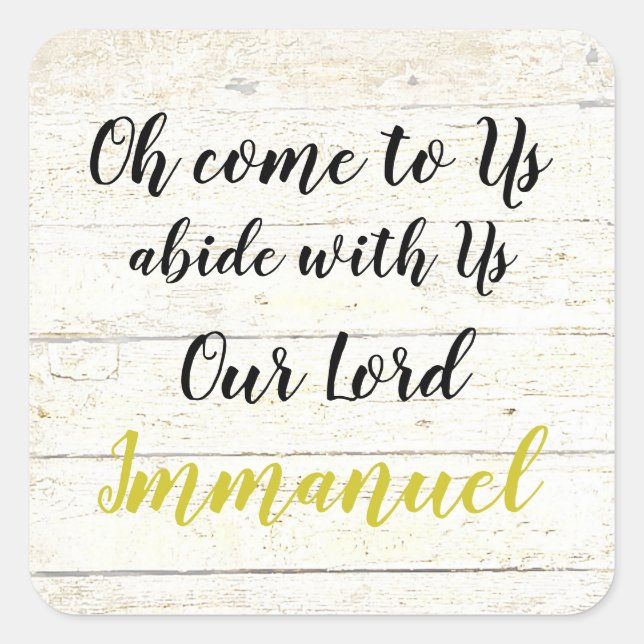 Immanuel Panel Square Sticker (Front)