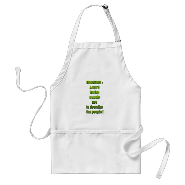 Immature funny text standard apron (Front)