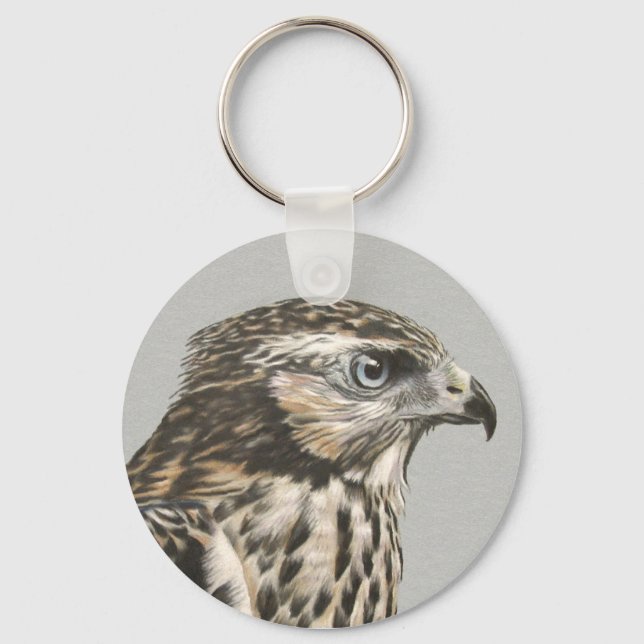 Immature Goshawk Keychain (Front)