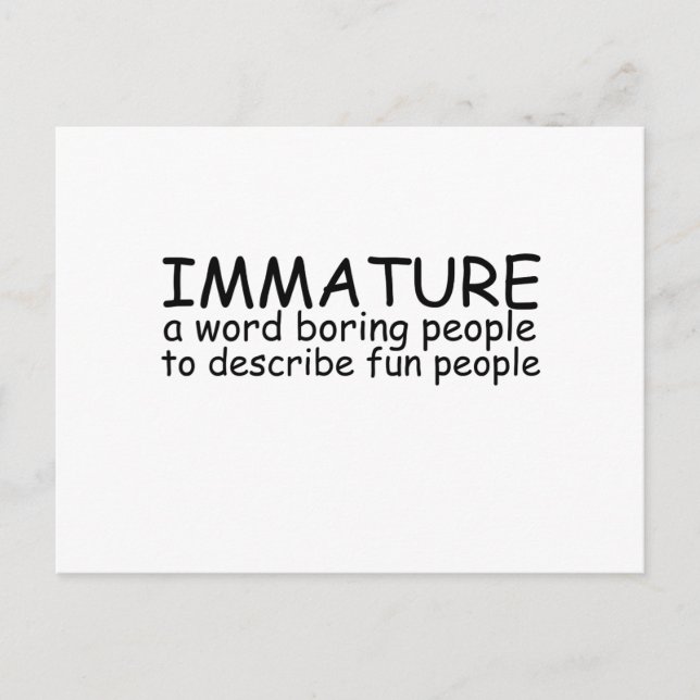 Immature Postcard (Front)