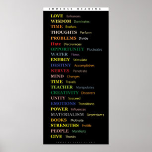 Immense Meaning Poster