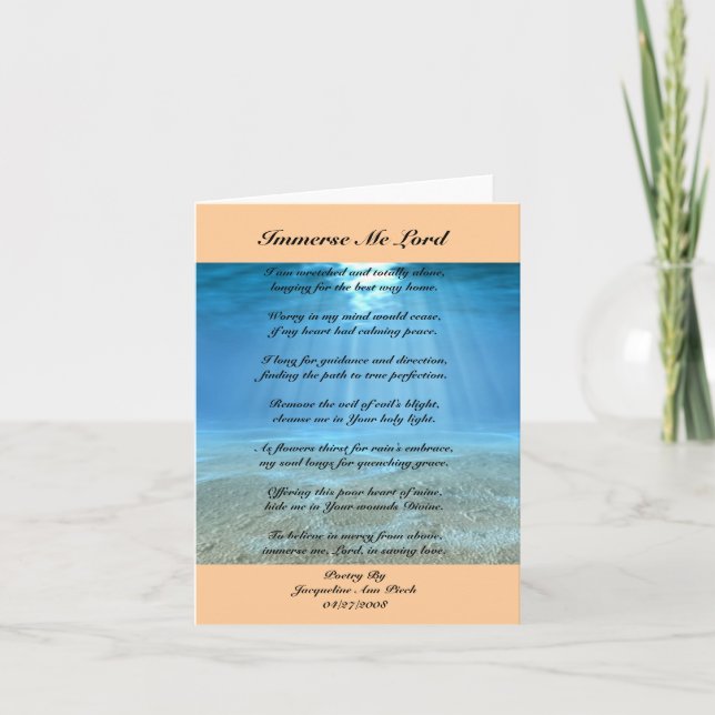 Immerse Me Lord Greeting Card (Front)