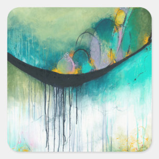 Immerse - Square Abstract Expressionism Art Square Sticker