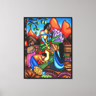 Immigrant Farmers Colorful Abstract Original art   Canvas Print