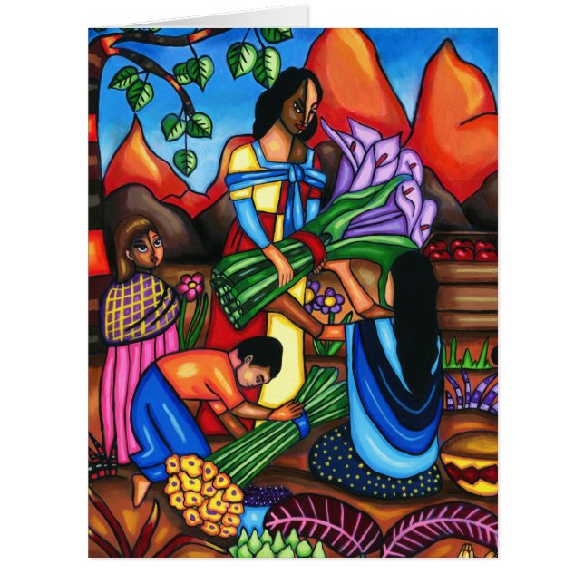 Immigrant Farmers Colourful Abstract Original art  (Front)