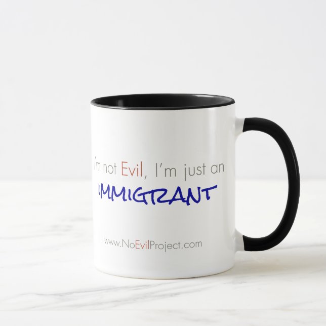 Immigrant - I'm not Evil Mugs (Right)