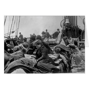 Immigrants à bord d'un navire à vapeur