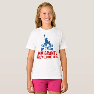 Immigrants Welcome Girl's T-Shirt