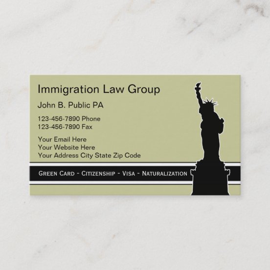 Immigration Business Cards & Profile Cards Zazzle CA