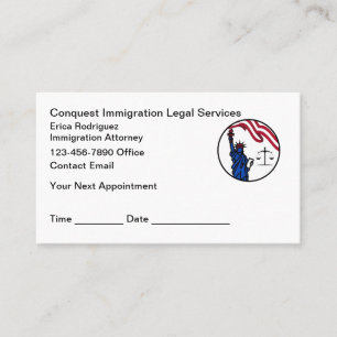 Immigration Naturalization Lawyer Appointment Card