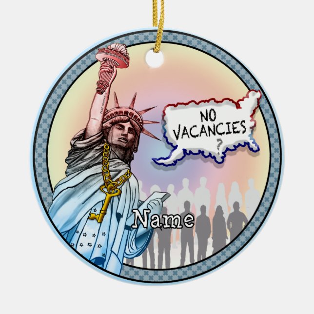 Immigration Political Ceramic Ornament (Front)