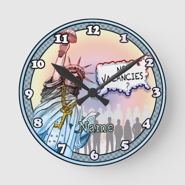 Immigration Political Round Clock (Front)
