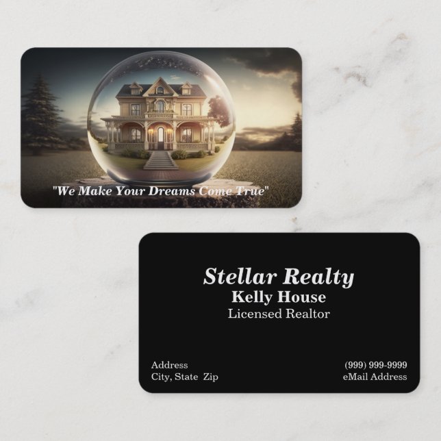 Immo / Immobilier / Carte de visite immobilier (Devant / Derrière)