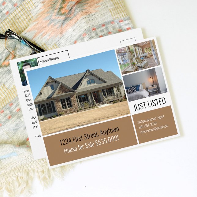 Immobilier Direct Mail Suntan Beige Carte postale (Créateur téléchargé)