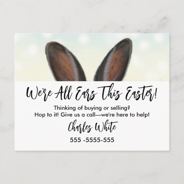 immobilier easter lapins aiguilles Faire-part (Dos)
